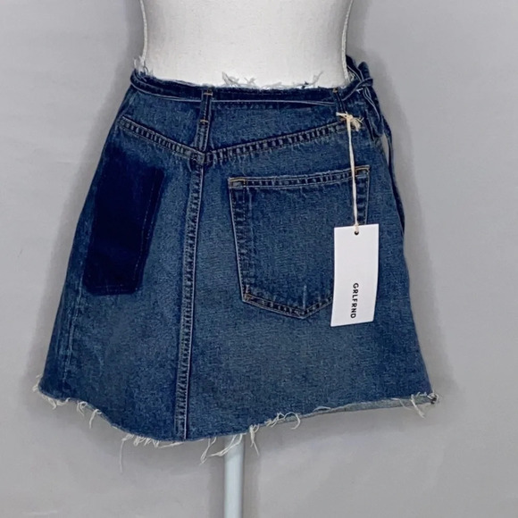 GRLFRND Ella Denim Wrap Skirt in Sugah Daddy - 26 - Picture 5 of 11
